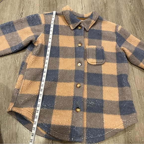 Koolaburra by Ugg Blue & Tan Plaid Button Down Shacket Women’s Size Medium - Picture 7 of 12